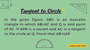 AB=AC and Q is mid point of AC. If APB is secant and AC is tangent to the circle at Q. Prove AB=4AP