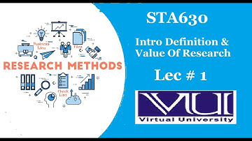 Research Method(STA630)| lec#1 || (URDU) || with easy steps