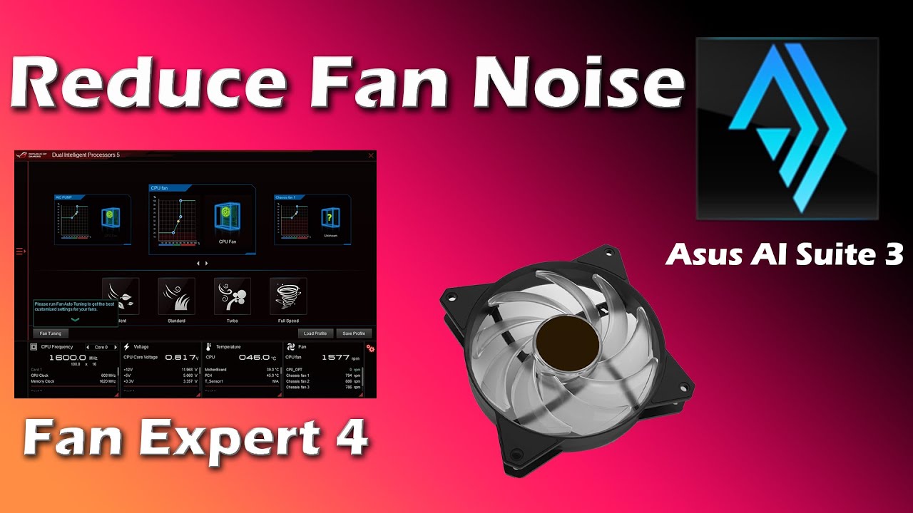 How to reduce fan noise Asus? Control fan speed| Asus Suite Expert4. - YouTube