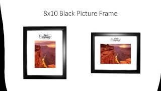 8x10 Black Picture Frame for Wall Hanging or Table Top.