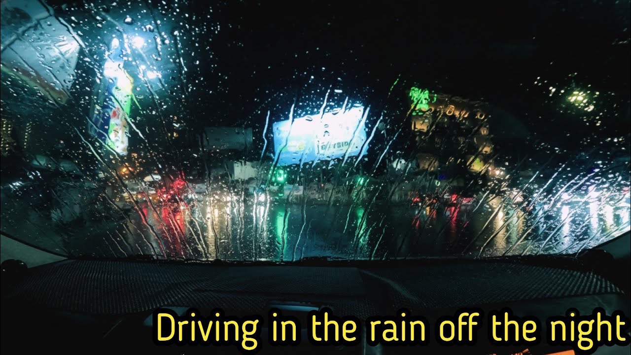 Driving in Heavy Rain at Night 🌧️ Relaxing Rain Sounds for Sleep, Work ...