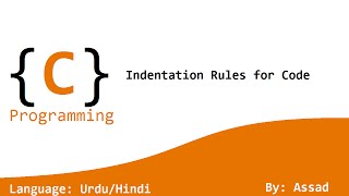 C Language Lesson 8: Code Indentation (Urdu/Hindi)