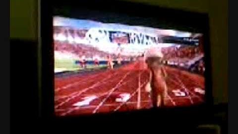 Microsoft Kinect Sports-World Record Fastest 100M Sprint 7.13 SECONDS!