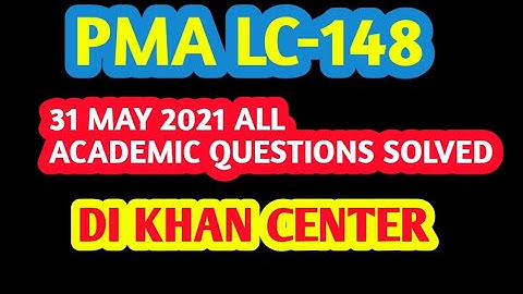 || PMA LC-148 || |DI KHAN CENTER | | 31 MAY 2021 | ARMY INITIAL TEST