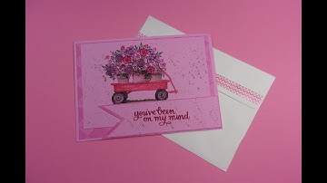 Rubber Stamp Tapestry New Red Rubber Stamp Card w/ MISTI & Peg Stamps