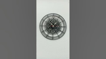 Roman Black Wood Wall Clock