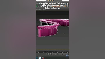 Speed Modeling a 3D Shape using Extrude along Spline  in 3dsmax #3dsmax #3dmodeling #3d #tutorial