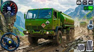 Military Cargo Truck Sim 3D: Army oil tanker transport simulator 3D game - android gameplay screenshot 2