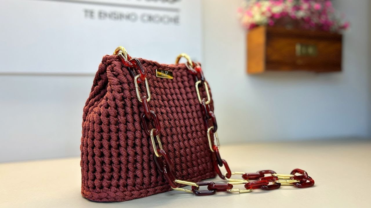 BOLSA DE CROCHÊ feita com fio náutico -FÁCIL e LINDA