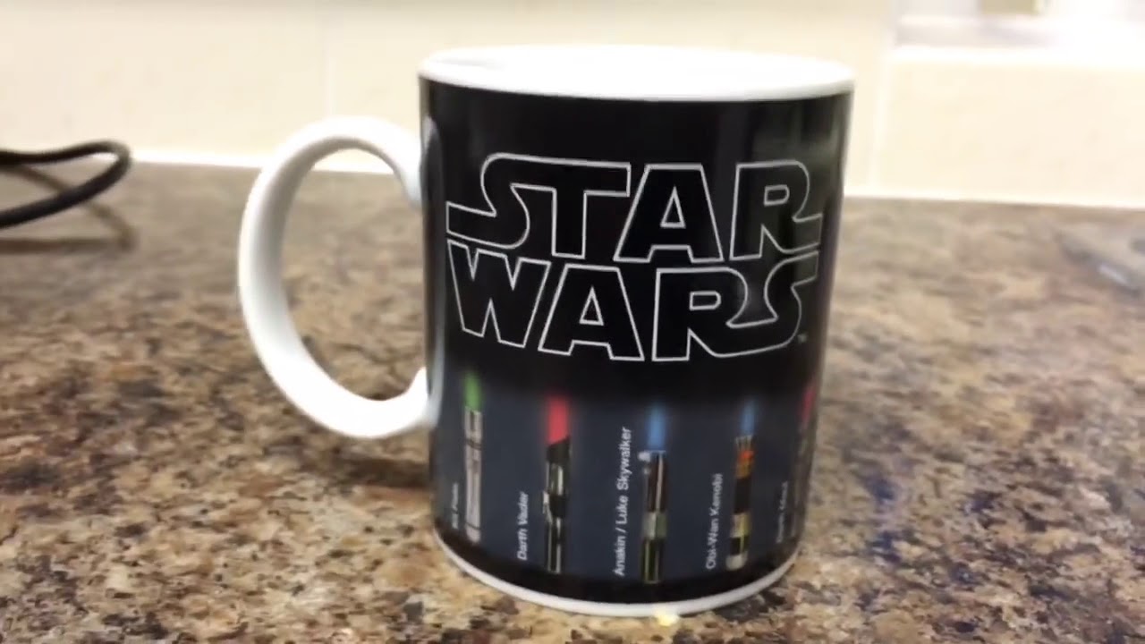 Star Wars Lightsaber Color Changing Mug- GoldNuggit - YouTube