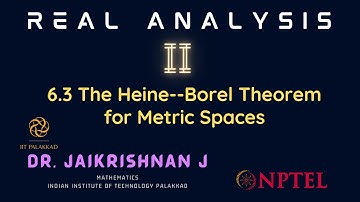 6.3 The Heine--Borel Theorem for Metric Spaces