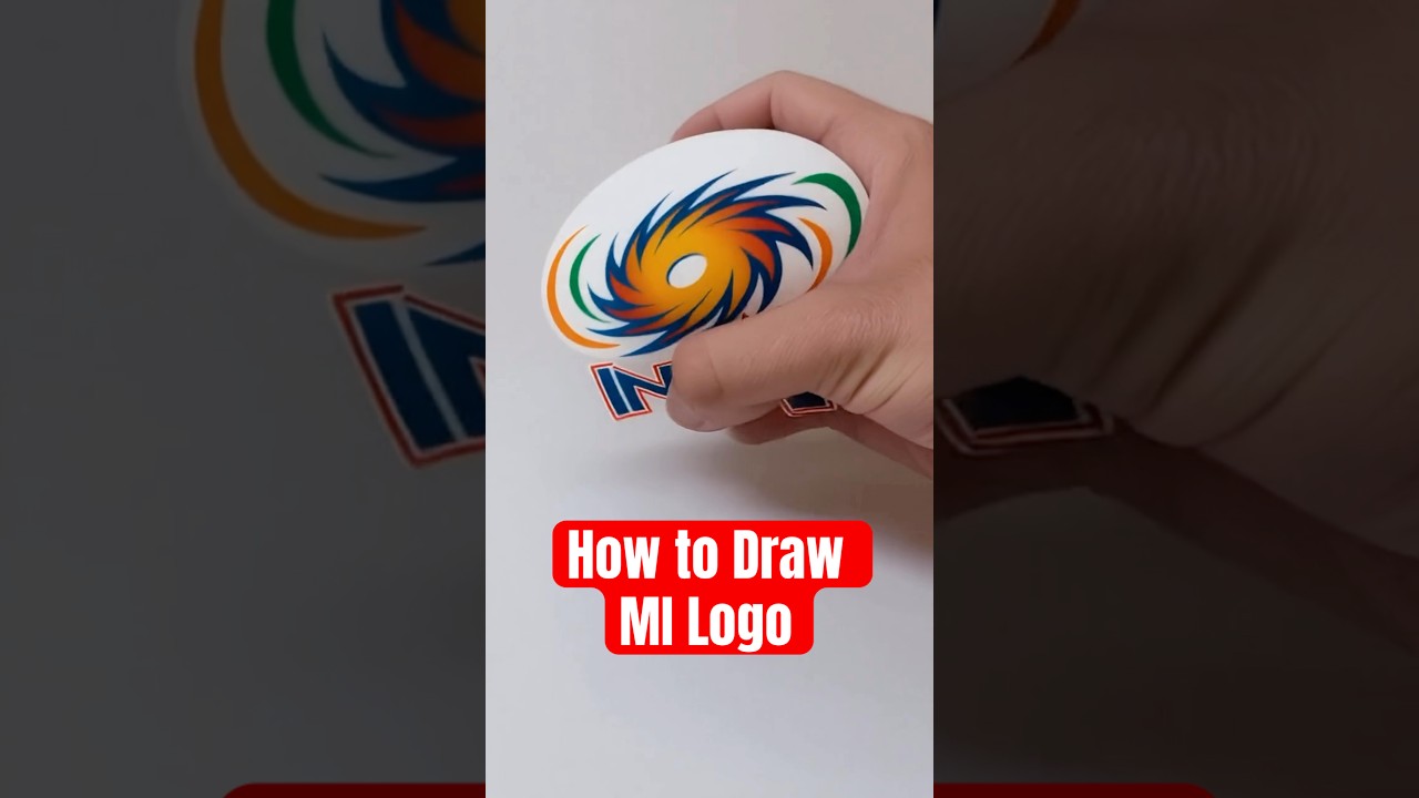 How to Draw the MI Logo Step by Step 💙💫 