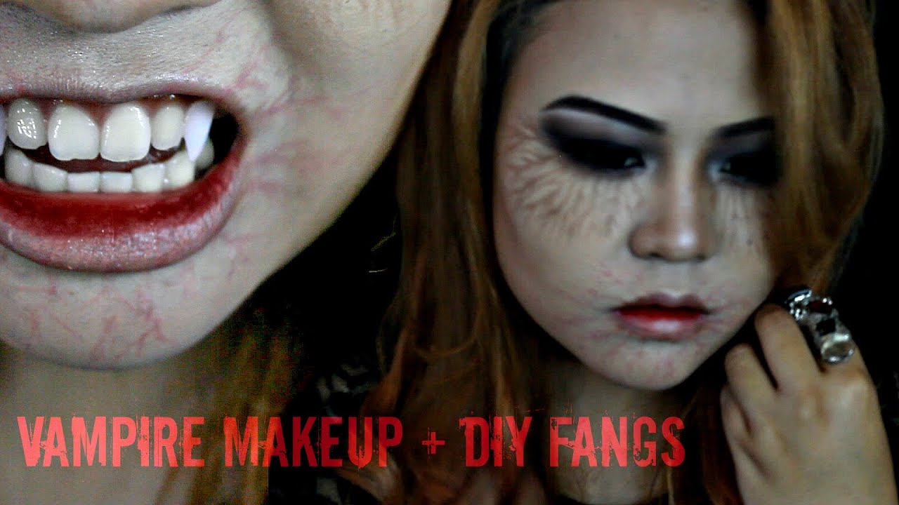 Vampire Makeup Tutorial DIY Fangs Mslaviniaf YouTube