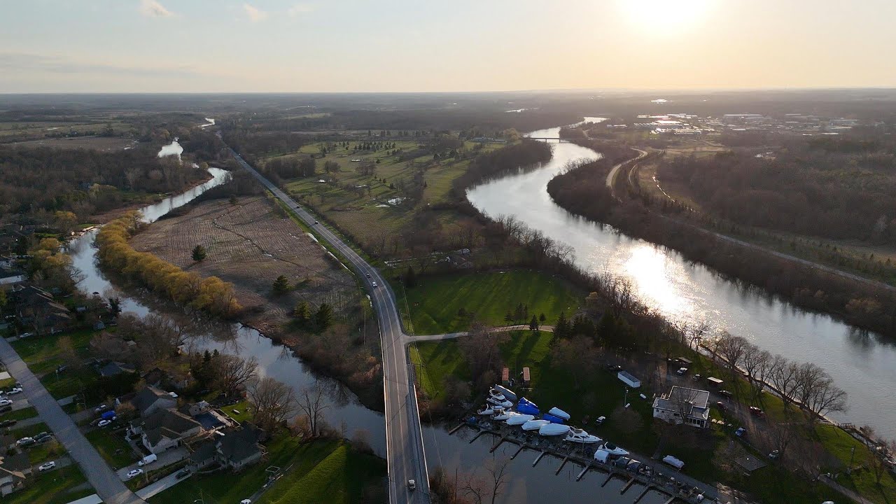 Grassy Brook Area - (4K Aerial view) - YouTube