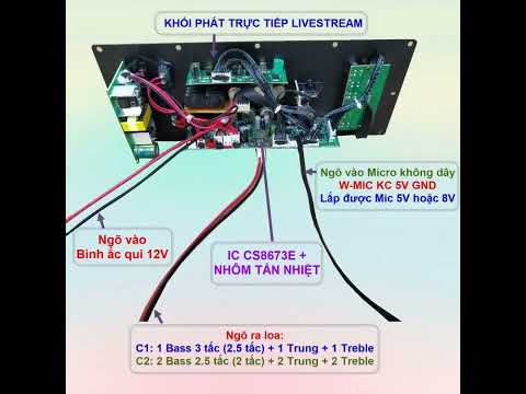 mạch loa kéo CS8673E 130W LIVESTREAM DSP LẬP TRÌNH CHỐNG HÚ CHỈNH BASS TREBLE MIC LOA KÉO 3 TẤC ĐƠN