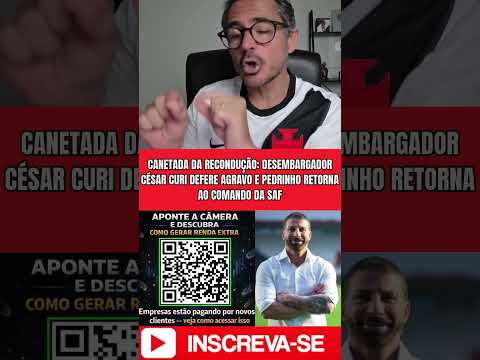 CANETADA DA RECONDUÇÃO: DESEMBARGADOR CÉSAR CURI DEFERE AGRAVO E PEDRINHO RETORNA AO COMANDO DA SAF
