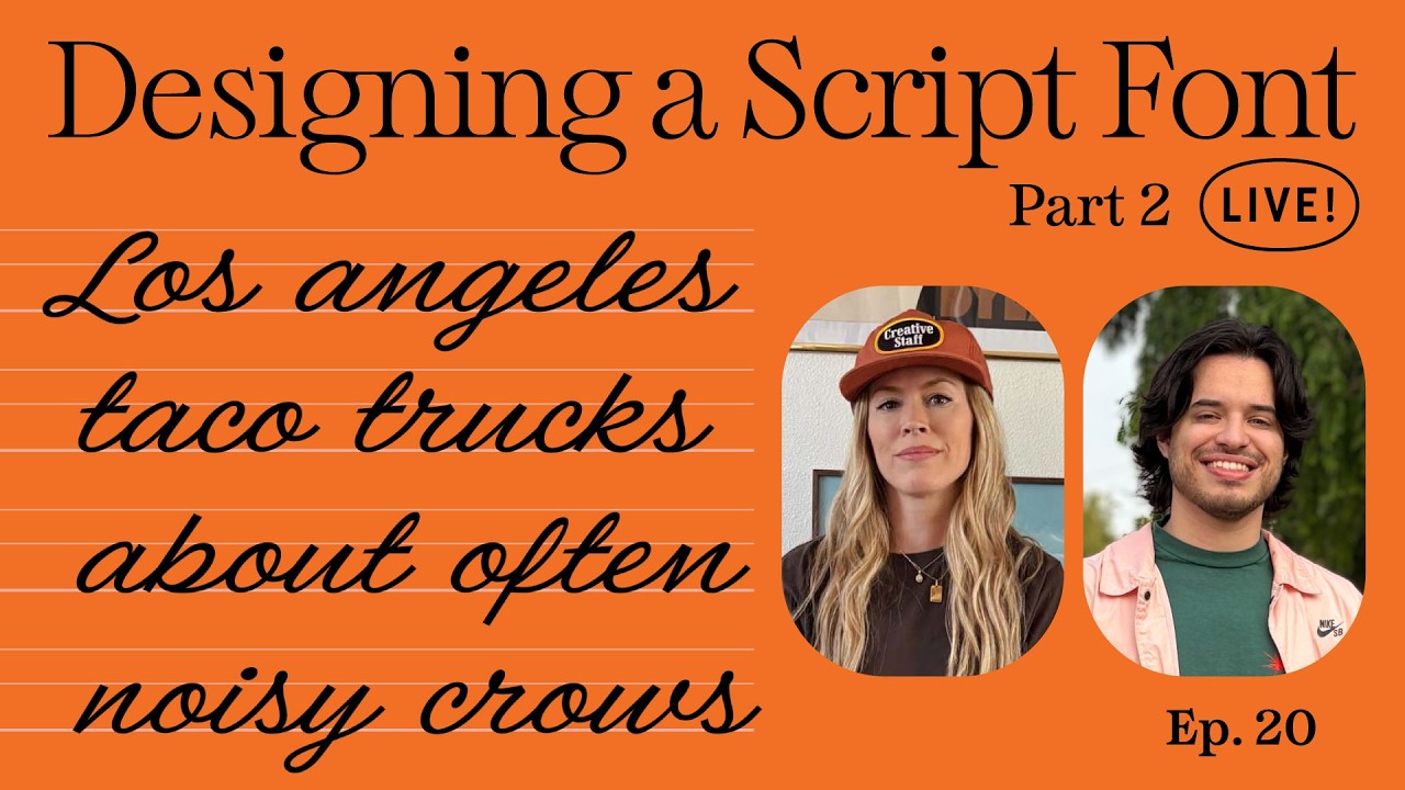 Designing a Script Font Part 2: Live Type Design w/ Hoodzpah - YouTube