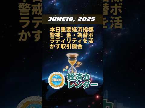 2025年6月10日に注目すべき主要財務データ#財務カレンダー#外国為替の金#外国為替の金