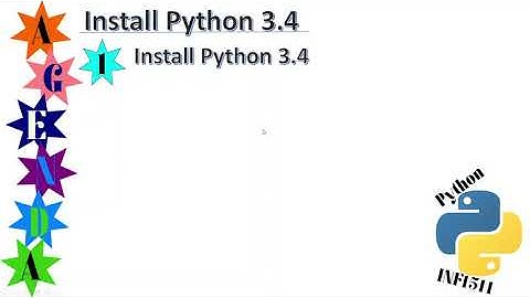 INF1511 - How to Install Python 3.4