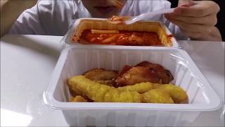 ASMR #10 Tteokbokki, fried squid and Buffalo wing *Eating Sounds*|OHO-ASMR screenshot 5