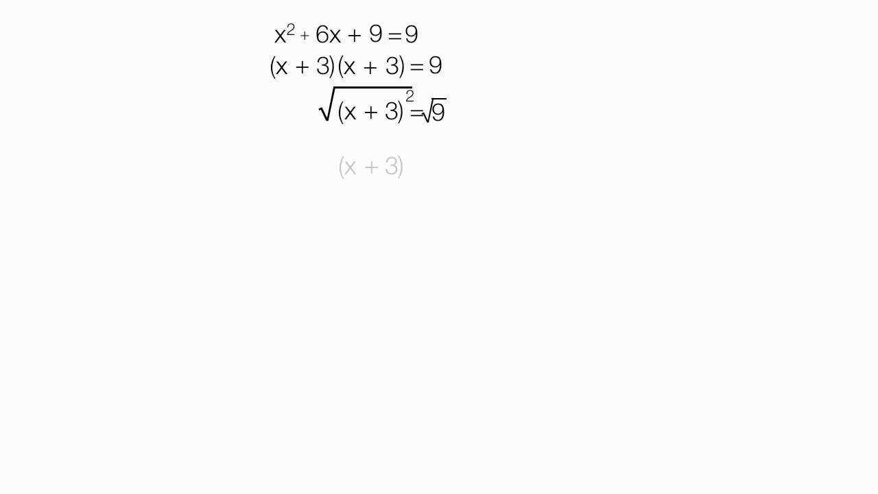 How to complete the square x squared plus 6x (3 of 8) - Algebra - YouTube