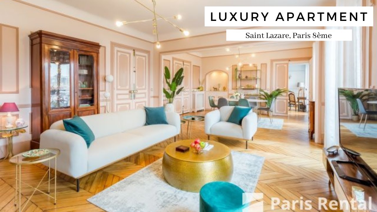 Luxury Paris Rental Apartment Tour Saint Lazare PARISRENTAL REF