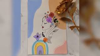 🎶 Relaxing Boho Art Timelapse | Creative & Mindful Drawing