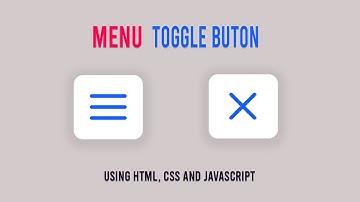 Animated Menu Toggle Button using HTML CSS & Javascript | JH Official Tutorials