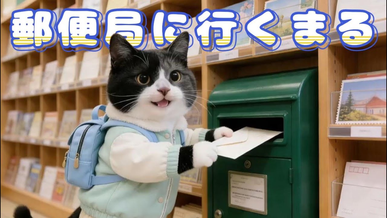 今日は郵便局に行って用事を済ませたまるの一日を紹介します🐱🏣