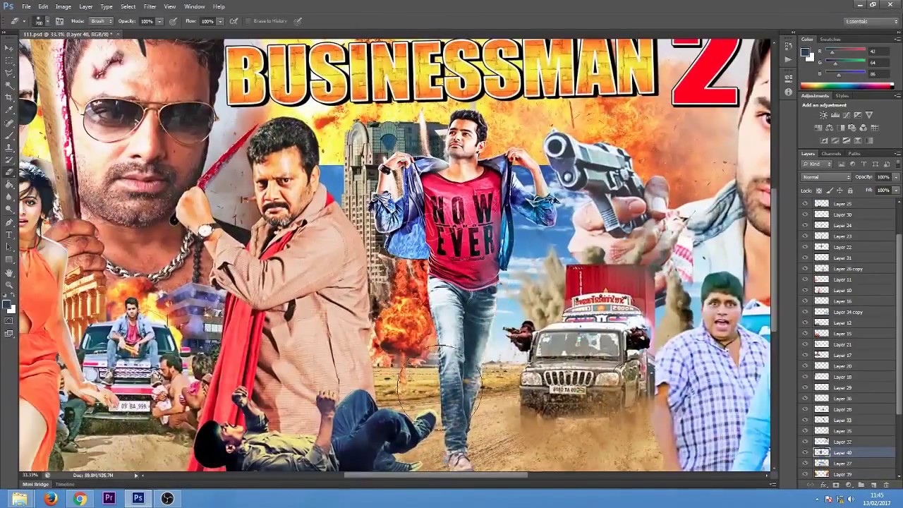 Businessman 2 Hindi Dubbed Movie Poster How its made ? - YouTube