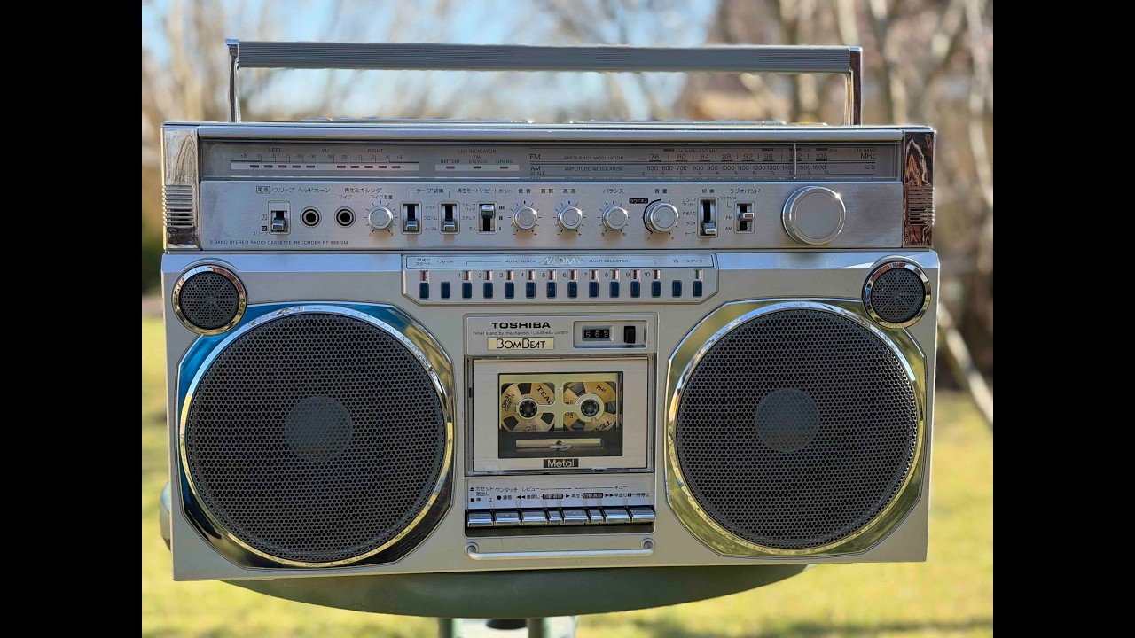 Toshiba RT-9990SM BomBeat Rare Vintage Cassette Deck Boombox Japan