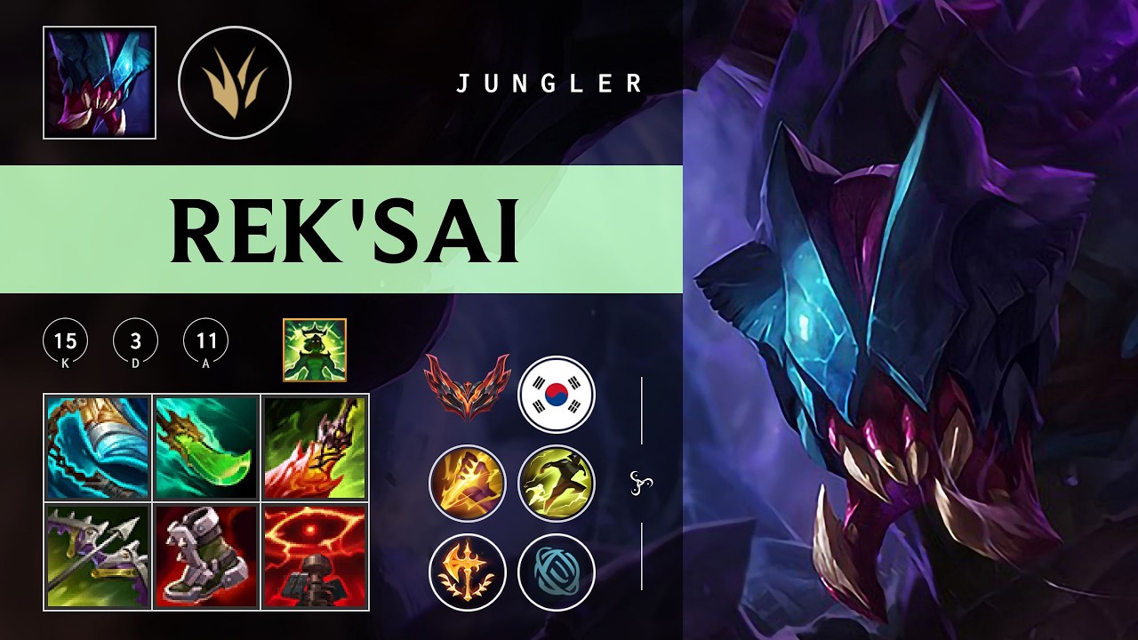 Rek'Sai Jungle vs Talon - KR Grandmaster Patch 26.03