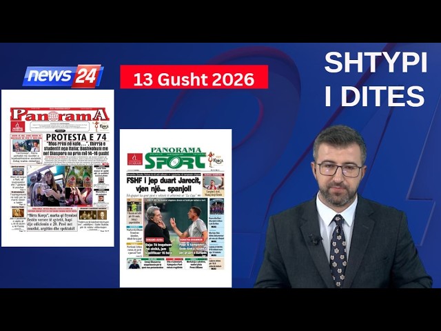13 Gusht 2026📞Telefonatat e Teleshikuesve" News24 -"Koha për t'u zgjuar"në studio Renaldo Salianji