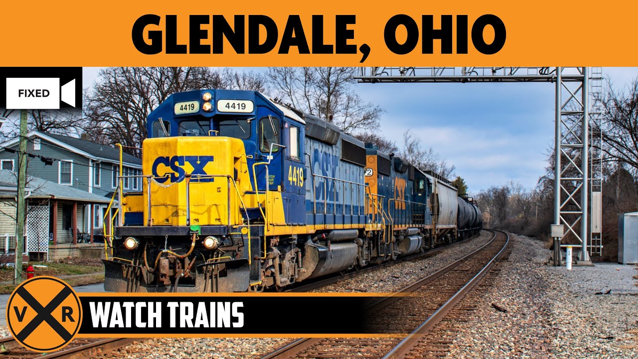 Glendale (Static), Ohio, USA | LIVE Train Camera - Virtual Railfan