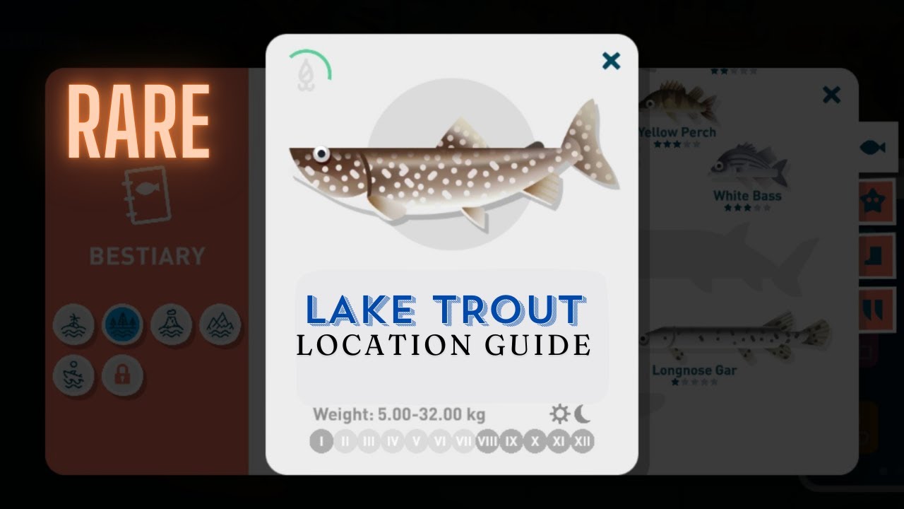 Creatures of The Deep Lake trout Location Guide 