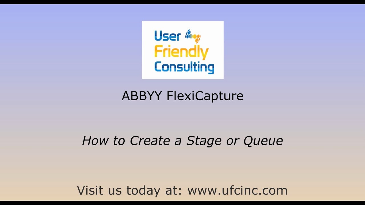 ABBYY FlexiCapture - Stages and Queues - YouTube