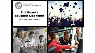 March 2023 Full Board Educator Licensure Cases Committee Meeting