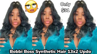 Bobbi Boss Synthetic Hair 13x2 Updo MLF418 Eleanor | COME GET YOU ON OF THESE! #samsbeauty
