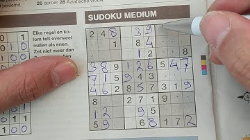 Solve this Medium Sudoku puzzle (with a PDF file) 04-17-2019 part 2 of 3