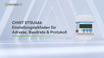 CHINT DTSU666 Einstellungsleitfaden für Adresse, Baudrate & Protokoll
