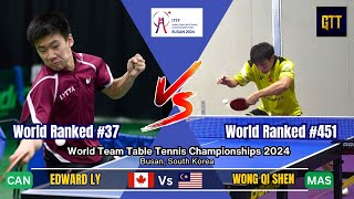 Wong Qi Shen (MAS) Vs Edward Ly (CAN) | World Team Table Tennis Championship Finals 2024 | MT