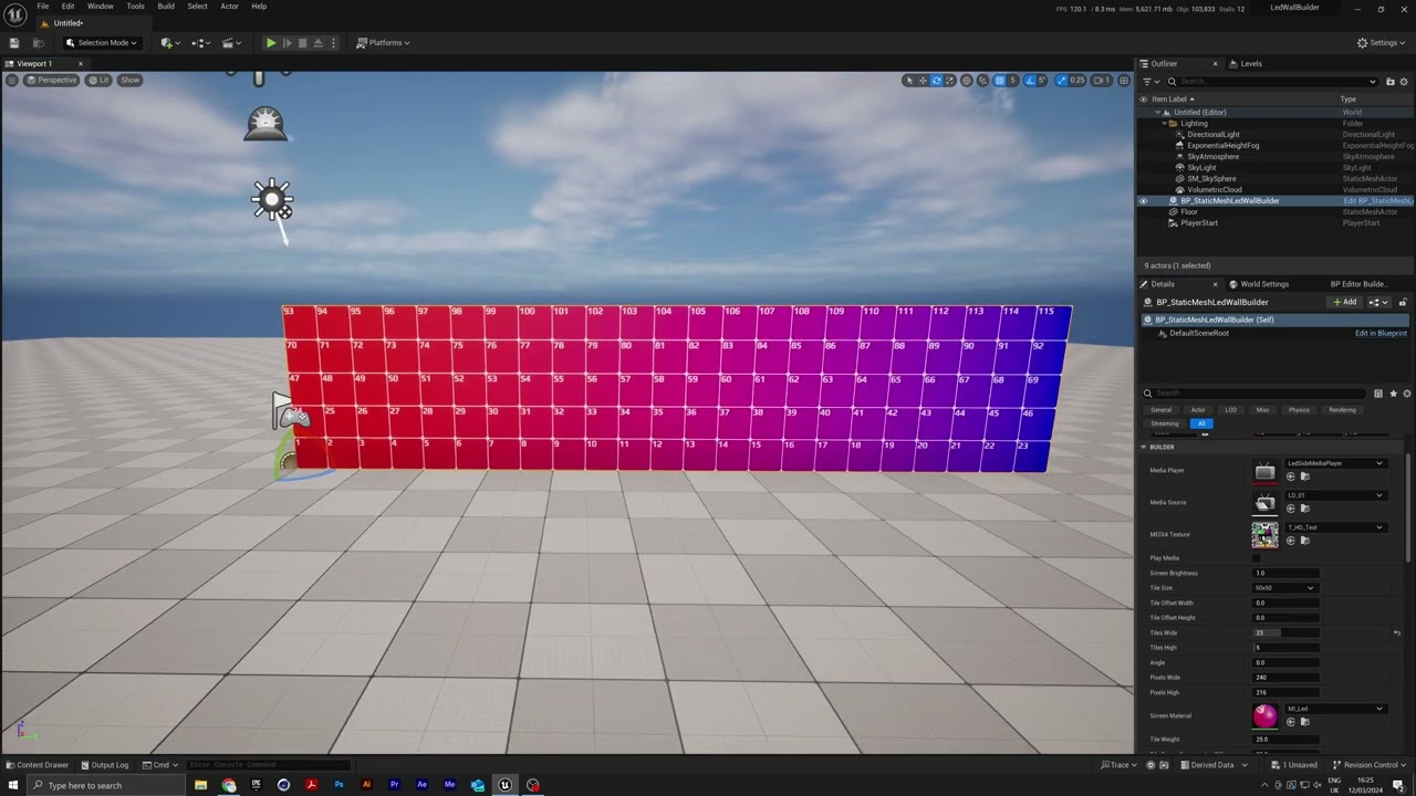 Unreal Engine - LedWall Builder - Center Curved Led