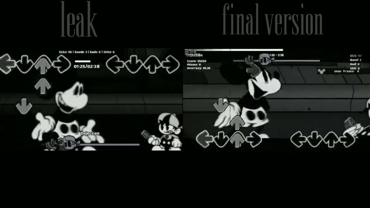 fnf wednesday's infidelity leak vs final version dejection