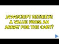 Javascript Retrieve a value from an array for the Cart?