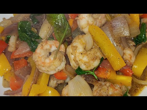 SAUTÉED shrimps with bell pepper 🫑 #video #channel #share #viral #youtube