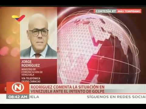Jorge Rodríguez, ministro de Comunicación de Venezuela, entrevistado en RT ante GOLPE DE ESTADO