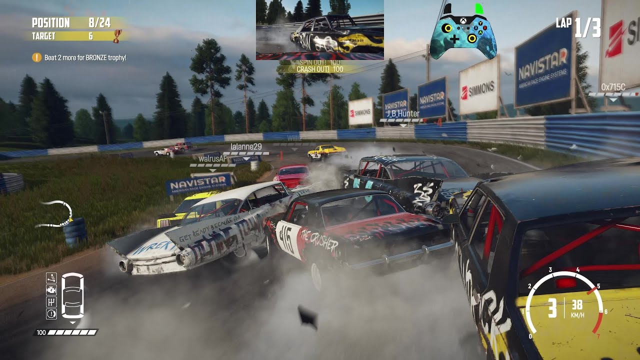 Wreckfest 25.09.14 Rocket Rumble Race - Fire Rock Raceway Main Circuit ...