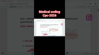 CPC - 2026 important anatomy &amp; medical terminology questions #cpcexam #cpctraining #medicalcoding