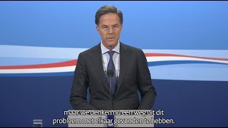 Inleidend statement van premier Mark Rutte van 26 augustus 2022