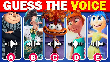 Guess Despicable me 4 & Inside out 2 Characters By Their Voices.| Minions, Anxiety, Gru, Joy, Disney